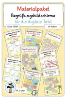 Vorschau - Arbeitsblätter - wachsendes Bundle - interaktive Startbildschirme mit Fächern - Deckblatt