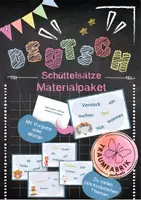 Vorschau - Stationenlernen - Satzbau: Schüttelsätze - Materialpaket - Deckblatt