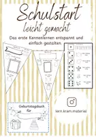 Vorschau - Mal- und Bastelvorlagen - Schulstart leicht gemacht - gemeinsames Kennenlernen - Deckblatt