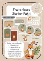 Vorschau - Mal- und Bastelvorlagen - Materialpaket - Fuchsklasse - Deckblatt