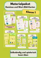 Vorschau - Arbeitsblätter - Materialpaket "Dominos und Wort-Bild-Karten zum Lesen üben" - Deckblatt