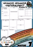 Vorschau - Poster - ADVANCED ORGANIZER & MERKPLAKAT (KLASSE 7) - Materialpaket (Mathe) - Deckblatt