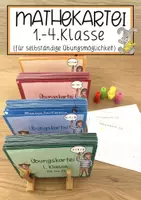 Vorschau - Anderer Materialtyp - Mathekartei 1.-4. Klasse (für selbständige Übungsmöglichkeit) - Deckblatt