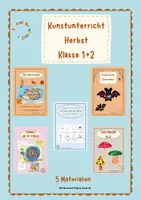 Vorschau - Mal- und Bastelvorlagen - Materialpaket Herbst Klasse 1 und 2 - Deckblatt