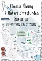 Vorschau - Stundenentwürfe - Energie bei chemischen Reaktionen | Chemie Übung 8 | 2 fertige Unterrichtsstunden | sofort einsetzbar - Deckblatt