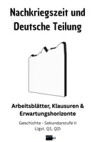 Vorschau - Arbeitsblätter - MATERIALPAKET "Nachkriegszeit & Deutsche Teilung" -- Arbeitsblätter und Klausuren-Sammlung mit Erwartungshorizonten -- Karikaturen & Textquellen -- Besatzungszeit, Kalter Krieg, Gründung BRD-DDR, Adenauer, u.a. - Deckblatt