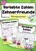 Vorschau - Arbeitsblätter - Verliebte Zahlen – Materialpaket Zehnerfreunde (Übungsheft + Spiel) im Zahlenraum 10 - Deckblatt
