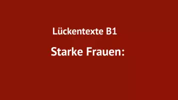 Vorschau - Arbeitsblätter - Materialpaket: Lückentexte B1 (Starke Frauen) - Deckblatt