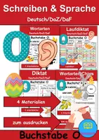 Vorschau - Arbeitsblätter - Materialpaket - Schreiben und Sprache Thema Buchstabe O - DaZ/DaF, Deutsch - Deckblatt