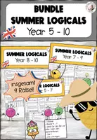 Vorschau - Arbeitsblätter - Materialpaket Bundle Summer Logicals Englisch 5-10 - Deckblatt