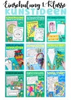 Vorschau - Arbeitsblätter - Kunst für die Einschulung ✍🏻 Materialpaket - Starterpaket - erste Klasse - Deckblatt