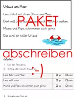 Vorschau - Arbeitsblätter - PAKET Abschreiben üben - Erarbeitung, Plakat, Texte und Übungen - Deckblatt
