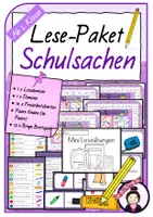 Vorschau - Spiele - Materialpaket SCHULSACHEN | Leseübungen - Deckblatt