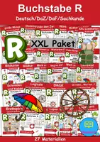 Vorschau - Unterrichtsreihen - Materialpaket - Buchstabe R XXL Paket Wortschatzpaket - DaZ/DaF, Deutsch, Sachunterricht (Grundschule) - Deckblatt