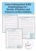 Vorschau - Arbeitsblätter - Materialpaket - WBS Arbeitnehmer/in - Rechte, Pflichten und Chancen im Berufsleben - Deckblatt