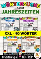 anteprima - Esercizi - XXL Wörtersuche / Suchsel (Jahreszeiten) German | Stagioni Tedesco - Bundle (Raccolta) - Pagina di copertina