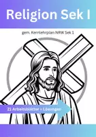 Vorschau - Arbeitsblätter - Religion Sek I - Materialpaket zu allen Inhaltsfeldern der evangelischen- und katholischen Religionslehre gem. Kernlehrplan - Deckblatt
