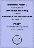 Vorschau - Stundenentwürfe - Informatik 7 - Entwicklung der Rechentechnik - Materialpaket - Deckblatt