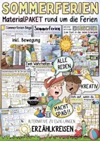 Vorschau - Arbeitsblätter - Sommerferien - PAKET Kreative Alternativen zum Erzählkreis Schuljahresanfang Schuljahresbeginn - Deckblatt