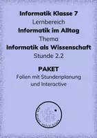 Vorschau - Stundenentwürfe - Informatik 7 - Informatik im Alltag - 2.2 PAKET - Deckblatt