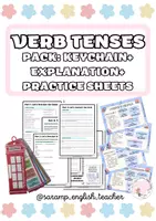 Vista previa - Hojas de trabajo - VERB TENSES PACK (KEYCHAIN+POSTERS+PRACTICE SHEETS) - Portada