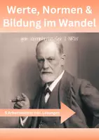 Vorschau - Arbeitsblätter - Materialpaket📦 Werte, Normen & Bildung im historischen Wandel – Wandel von Erziehungszielen (z. B. Autorität vs. Selbstentfaltung) - Pädagogik Sek 2 - Deckblatt