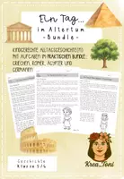 Vorschau - Arbeitsblätter - Bundle: Ein Tag in der Antike – Germanen, Ägypten, Griechenland & Rom (Klasse 5/6) - Deckblatt