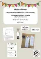 Vorschau - Stundenentwürfe - Materialpaket Unterrichtsentwurf Adjektive/ Tafelmaterial/ Klammerkarten Wortarten - Deckblatt