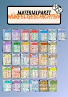 Vorschau - Arbeitsblätter - Materialpaket 31x Würfelgeschichte + Vorlagen und Wortspeicher (wachsendes Paket) - Deckblatt