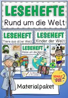 Vorschau - Arbeitsblätter - Materialpaket LESEHEFTE / Rund um die Welt - Deckblatt
