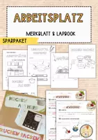 Vorschau - Unterrichtsreihen - Materialpaket | Arbeitsplätze in der Schulküche | Merkblatt & Lapbook-Vorlage - Deckblatt