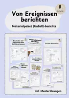 Vorschau - Arbeitsblätter - Materialpaket: Berichte - Deckblatt