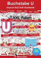 Vorschau - Unterrichtsreihen - Materialpaket - Buchstabe U XXL Paket Wortschatzpaket - DaZ/DaF, Deutsch, Sachunterricht (Grundschule) - Deckblatt