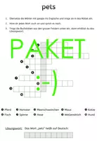 Vorschau - Stationenlernen - PAKET einfache englische Kreuzworträtsel differenziert - Deckblatt