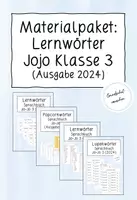 Vorschau - Arbeitsblätter - Materialpaket: Lernwörter-Stationen (Jojo 3 Ausgabe 2024) - Deckblatt