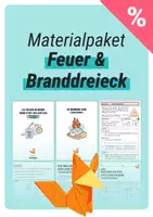 Vorschau - Unterrichtsreihen - Feuer & Branddreieck Materialpaket mit Experimenten, Arbeitsblättern, Ppt. und Theorie - Deckblatt