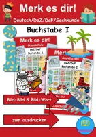 Vorschau - Spiele - Materialpaket - Merk es dir! Buchstabe I - 2 Versionen - DaZ/DaF, Deutsch (Grundschule) - Deckblatt