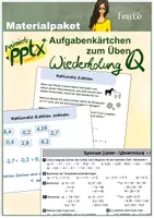 Vorschau - Arbeitsblätter - Materialpaket: Wiederholung Rationale Zahlen - Deckblatt