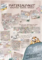 Vorschau - Mal- und Bastelvorlagen - Knuffies „School Basics“ MATERIALPAKET - Deckblatt