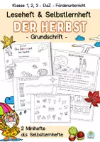 Vorschau - Unterrichtsreihen - Paket Erstleseheft mit Selbstlernheft der Herbst, Klasse 1, Klasse 2, DaZ, Förderunterricht - Deckblatt