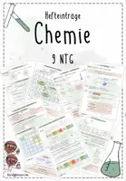 Vorschau - Präsentationen/Tafelbilder - Atombau PSE, Redox, Moleküle, Wechselwirkungen | Chemie 9 | Hefteinträge Paket - Deckblatt