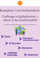Vorschau - Stundenentwürfe - Unterrichtseinheit: Challenges of globalization – where is the world headed? - Deckblatt