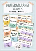 Vorschau - Spiele - Materialpaket: Ich habe ... Wer hat ...? Mathematik Klasse 5 (wachsendes Paket) - Deckblatt