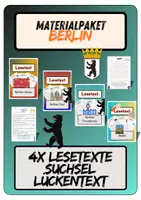 Vorschau - Arbeitsblätter - Materialpaket Berlin | 4x Lesetext + Fragen - Suchsel - Lückentext (inkl. Lösungen) - Deckblatt