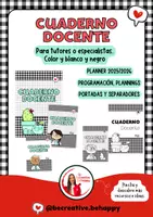 Vista previa - Para docentes: organización, planificación y formación - CUADERNO DOCENTE VICHY COLOR Y BLANCO Y NEGRO_PLANNER 25/26 - Portada