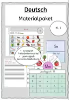 Vorschau - Arbeitsblätter - Deutsch Klasse 1 Materialpaket - Deckblatt