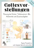 Vorschau - Mal- und Bastelvorlagen - Materialpaket: Gottesvorstellungen/Gottesbilder - Deckblatt