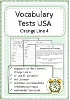 Vorschau - Test - Vocabulary Tests für Themen der 8. Klasse (Orange Line) - Deckblatt