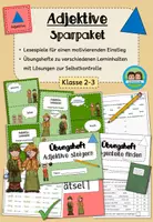 Vorschau - Arbeitsblätter - Adjektive - Sparpaket (Klasse 2-3) #schulstartbyextraklasse - Deckblatt