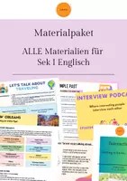 Vorschau - Stundenentwürfe - Materialpaket: ALLE (90x) Sek I-Englisch-Materialien (wachsendes Paket) - Deckblatt